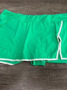 wild fable Bright Green Swim Skort with White Trim